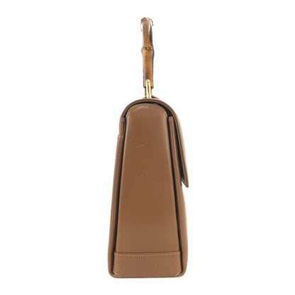 GUCCI Bamboo Turn lock Handbag 2way Brown Vintage Old GUCCI enbh7a