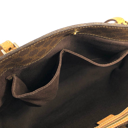 CELINE Macadam Tote bag A4 Brown Vintage Old rthxjm