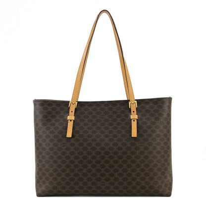 CELINE Macadam Tote bag A4 Brown Vintage Old rthxjm