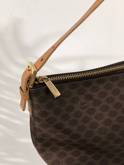 CELINE Macadam Vanitybag handbag Brown Vintage Old Celine efdvcj