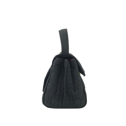 Christian Dior Cannage Charm 尼龍迷你手袋 黑色 復古 舊 kjas5s