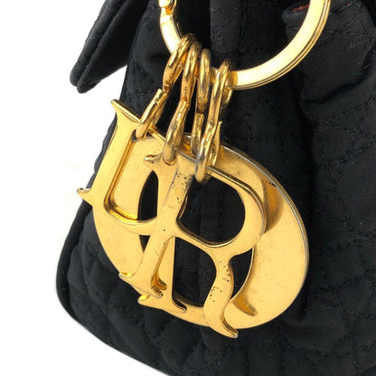 Christian Dior Cannage Charm 尼龍迷你手袋 黑色 復古 舊 kjas5s