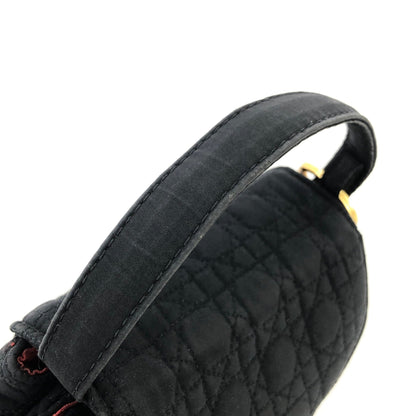 Christian Dior Cannage Charm 尼龍迷你手袋 黑色 復古 舊 kjas5s