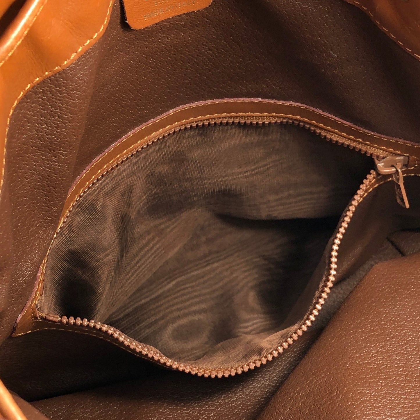 CELINE Gancini Drawstring Shoulder bag Brown Vintage Old Celine 8apy48