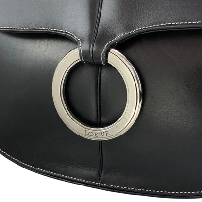 LOEWE Logo Shoulder bag Black Vintage sy8ch6