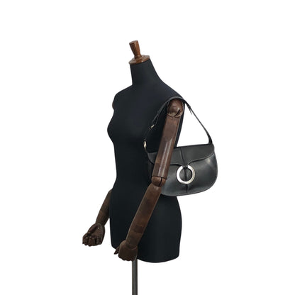 LOEWE Logo Shoulder bag Black Vintage sy8ch6