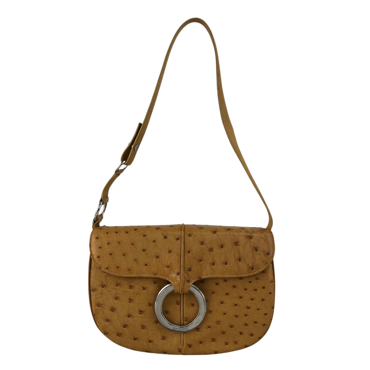 LOEWE Logo Shoulder bag Beige Vintage 2bjbin