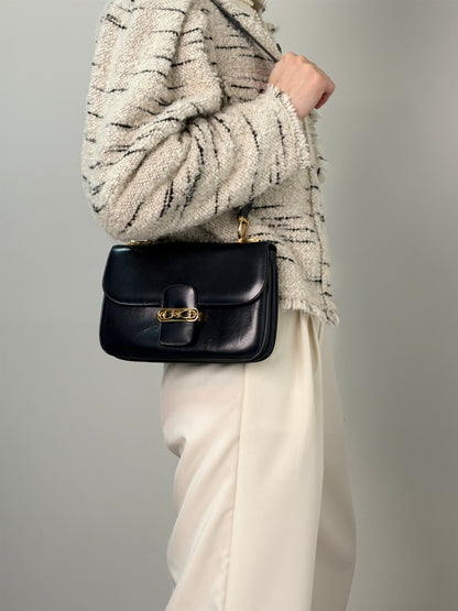 CELINE Horse Bit Shoulder bag Dark Navy Vintage k2egpz