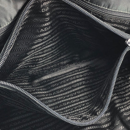 PRADA Triangle logo Nylon Tote bag Khaki Vintage anajd8