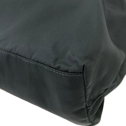 PRADA Triangle logo Nylon Tote bag Khaki Vintage anajd8