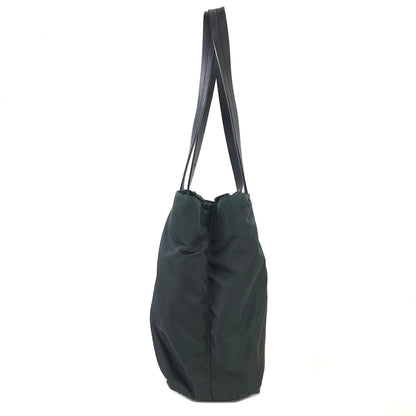 PRADA Triangle logo Nylon Tote bag Khaki Vintage anajd8