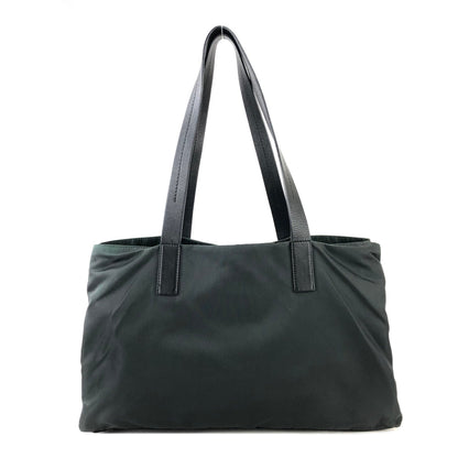 PRADA Triangle logo Nylon Tote bag Khaki Vintage anajd8