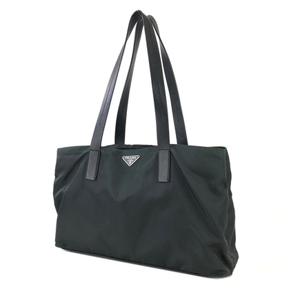 PRADA Triangle logo Nylon Tote bag Khaki Vintage anajd8