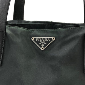 PRADA Triangle logo Nylon Tote bag Khaki Vintage anajd8