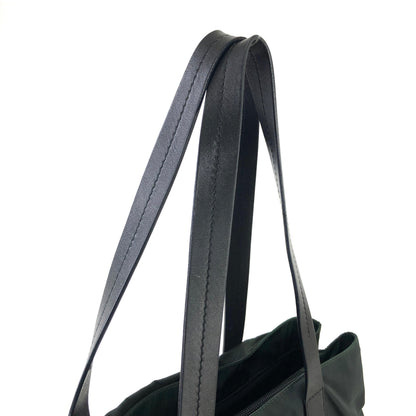 PRADA Triangle logo Nylon Tote bag Khaki Vintage anajd8