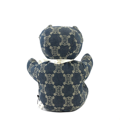 CELINE Paris macadam 泰迪熊牛仔布靛藍復古舊款 CELINE 3htd2i