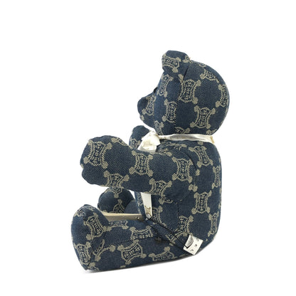 CELINE Paris macadam 泰迪熊牛仔布靛藍復古舊款 CELINE 3htd2i