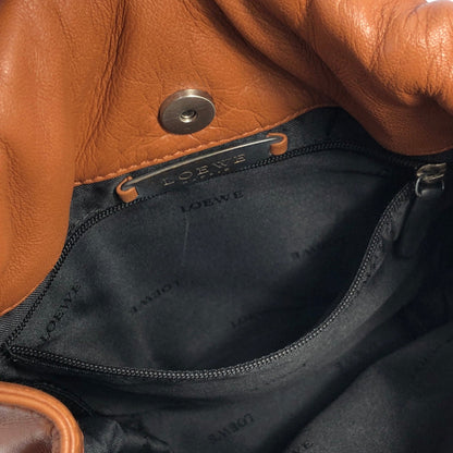 LOEWE Anagram Nappa leather Drawstring Shoulder bag Brown Vintage Old u5fd3r