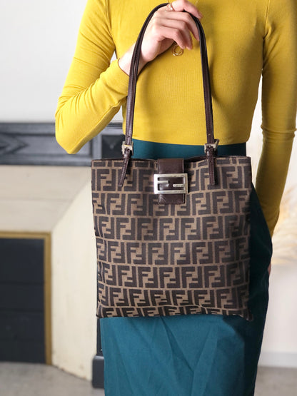 FENDI Zucca Logo Tote bags Brown Vintage 7gujke