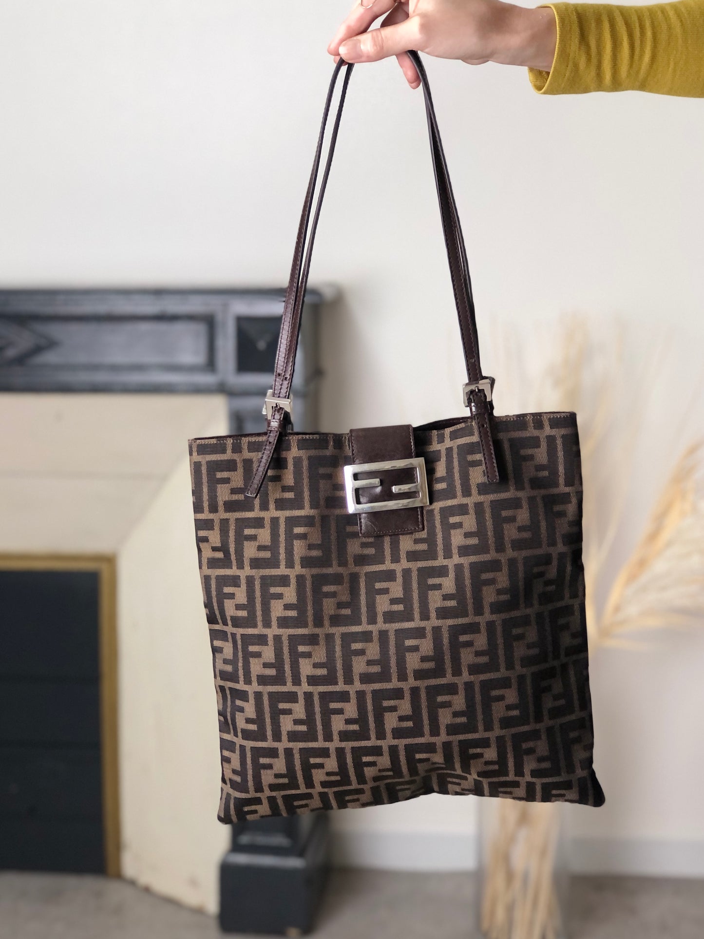 FENDI Zucca Logo Tote bags Brown Vintage 7gujke