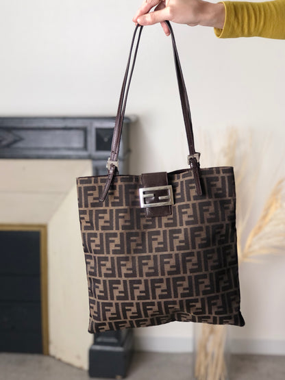FENDI Zucca Logo Tote bags Brown Vintage 7gujke