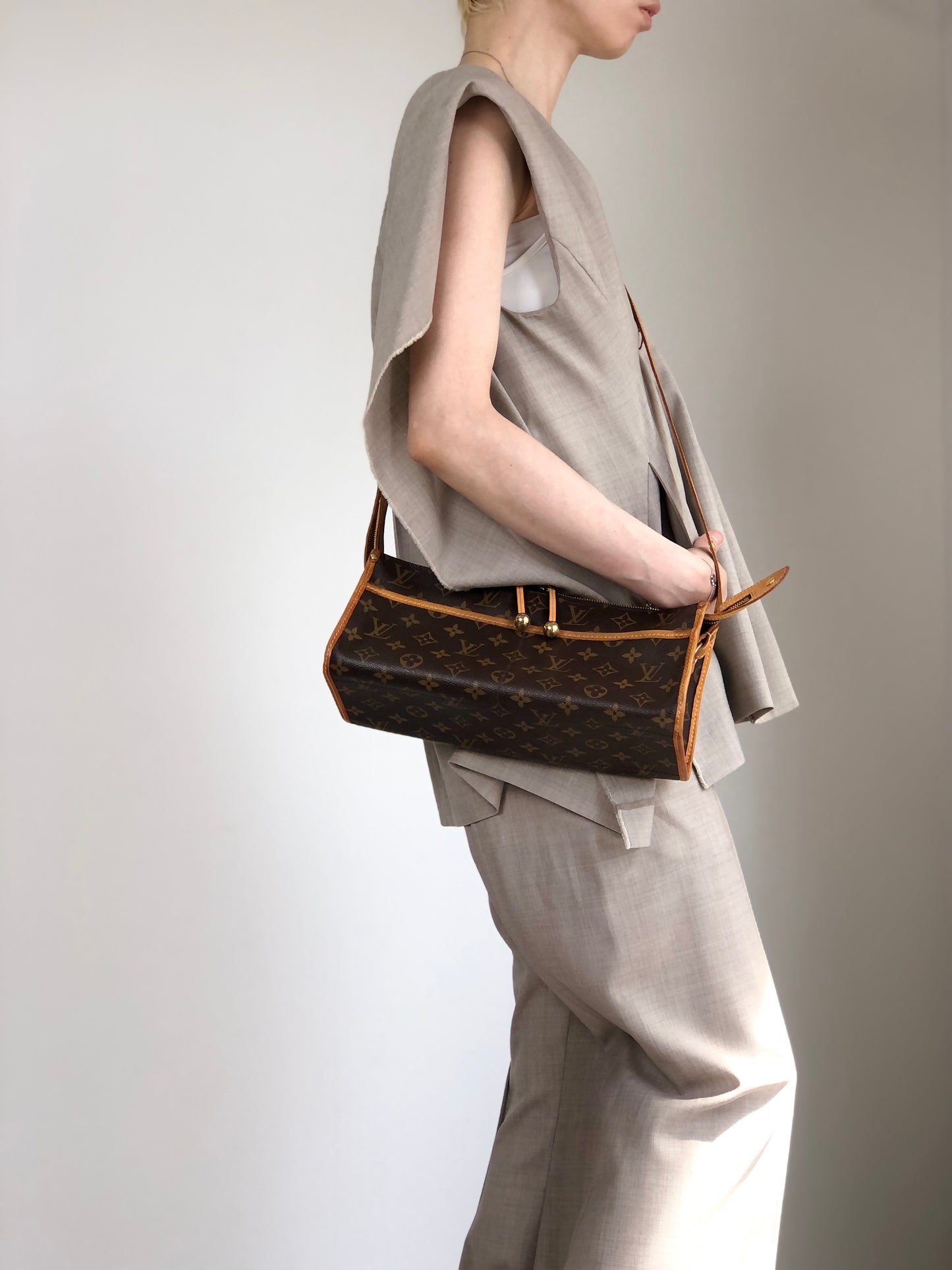 LOUIS VUITTON Monogram Shoulder bag Brown M40009 Vintage ebiiea