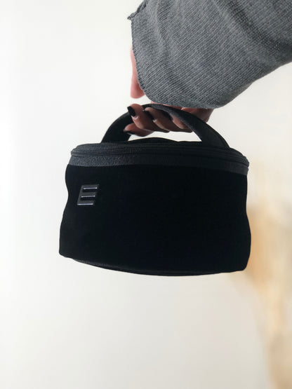 ETRO 天鵝絨化妝包迷你手提包黑色復古舊款 S5fd62u