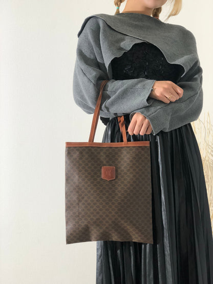 CELINE Macadam Logo 手提包 棕色 復古 舊 x5yffp