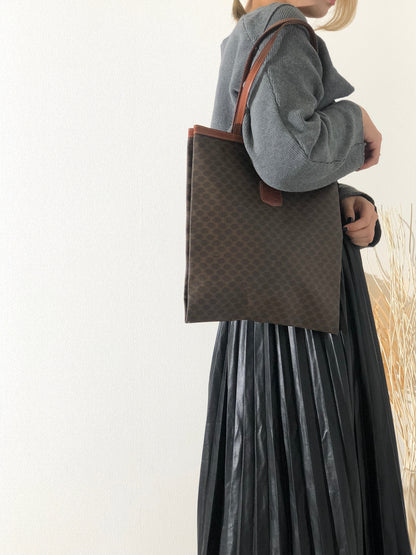 CELINE Macadam Logo 手提包 棕色 復古 舊 x5yffp