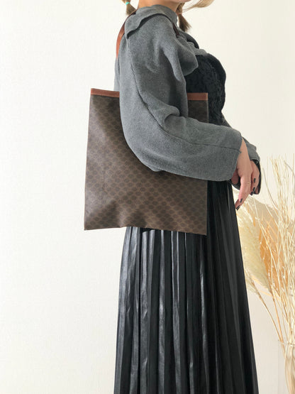 CELINE Macadam Logo 手提包 棕色 復古 舊 x5yffp