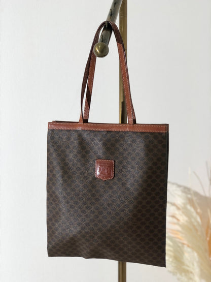 CELINE Macadam Logo 手提包 棕色 復古 舊 x5yffp