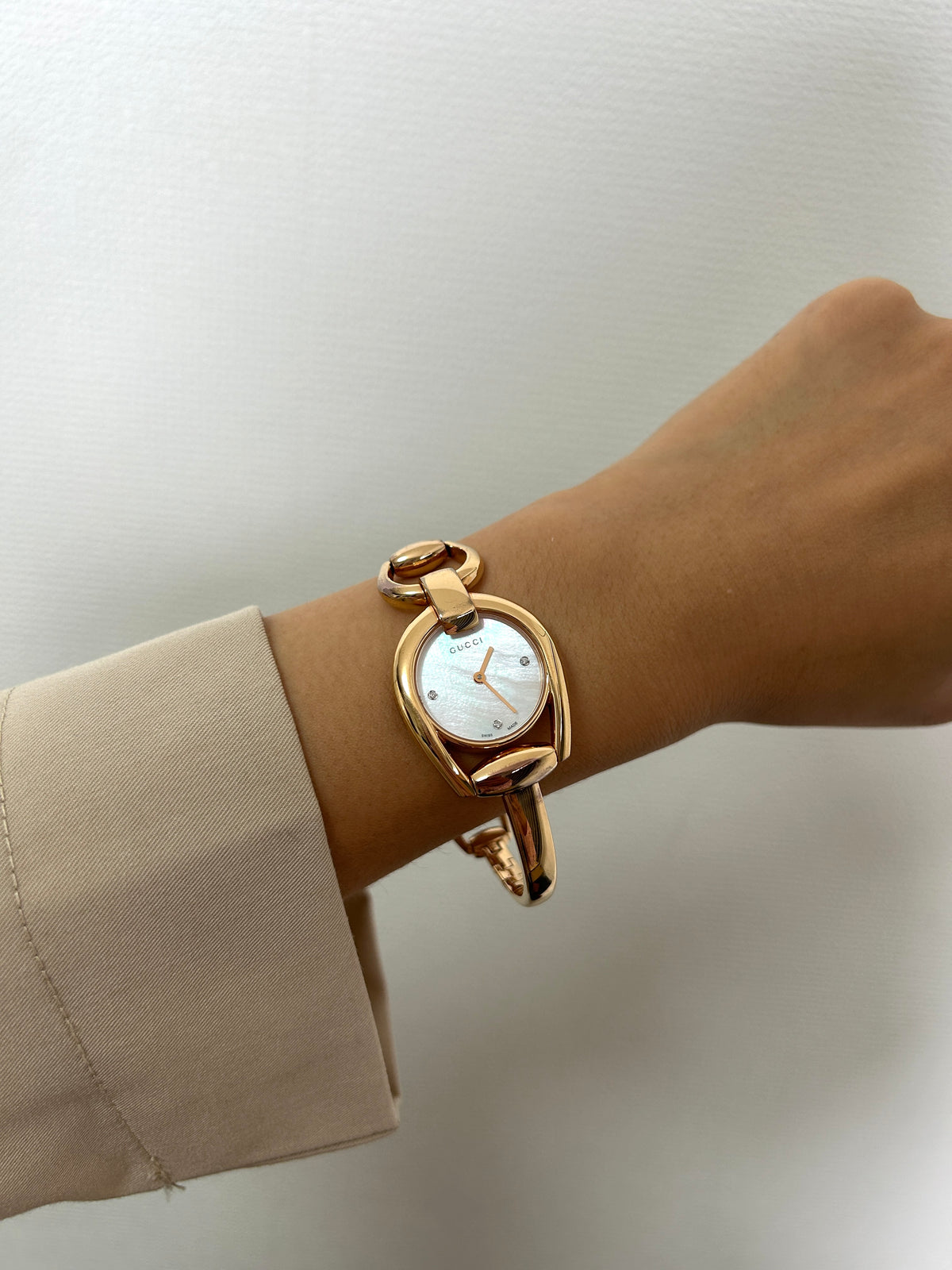 GUCCI Horse Bit Watch Gold Vintage rghnf7