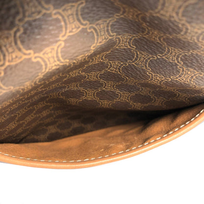 CELINE Macadam Blason Boston bag Handbag Brown Vintage Old Celine 2btsx4