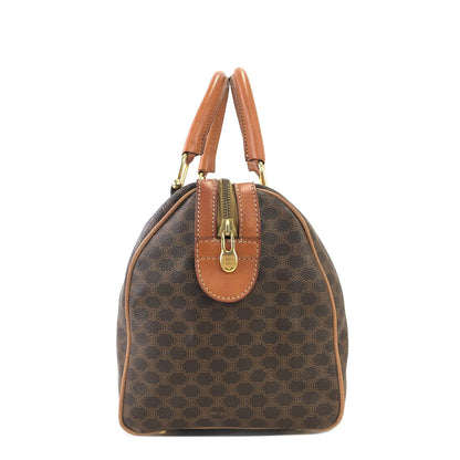 CELINE Macadam Blason Boston bag Handbag Brown Vintage Old Celine 2btsx4