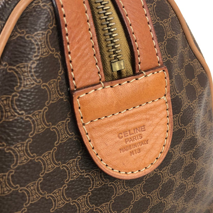 CELINE Macadam Blason Boston bag Handbag Brown Vintage Old Celine 2btsx4