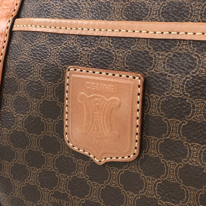 CELINE Macadam Blason Boston bag Handbag Brown Vintage Old Celine 2btsx4
