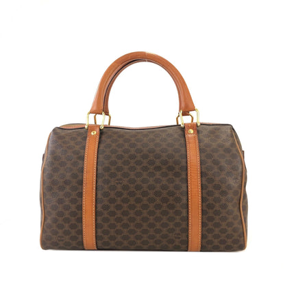 CELINE Macadam Blason Boston bag Handbag Brown Vintage Old Celine 2btsx4