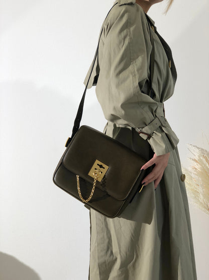 CELINE Mantel Chain Gancini 斜背包 棕色 復古 舊款 Celine b4rzuk