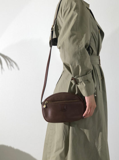 CELINE Blason Blason 肩背包棕色復古舊 CELINE 4ec5pb