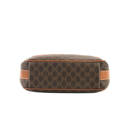 CELINE Macadam Blason Flap Shoulder Bag Brown Vintage Old Celine xdywau