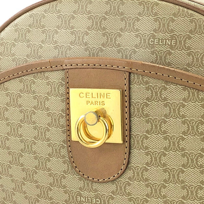 CELINE Macadam Gancini Round Shoulderbag Beige Vintage Old celine 6pybra