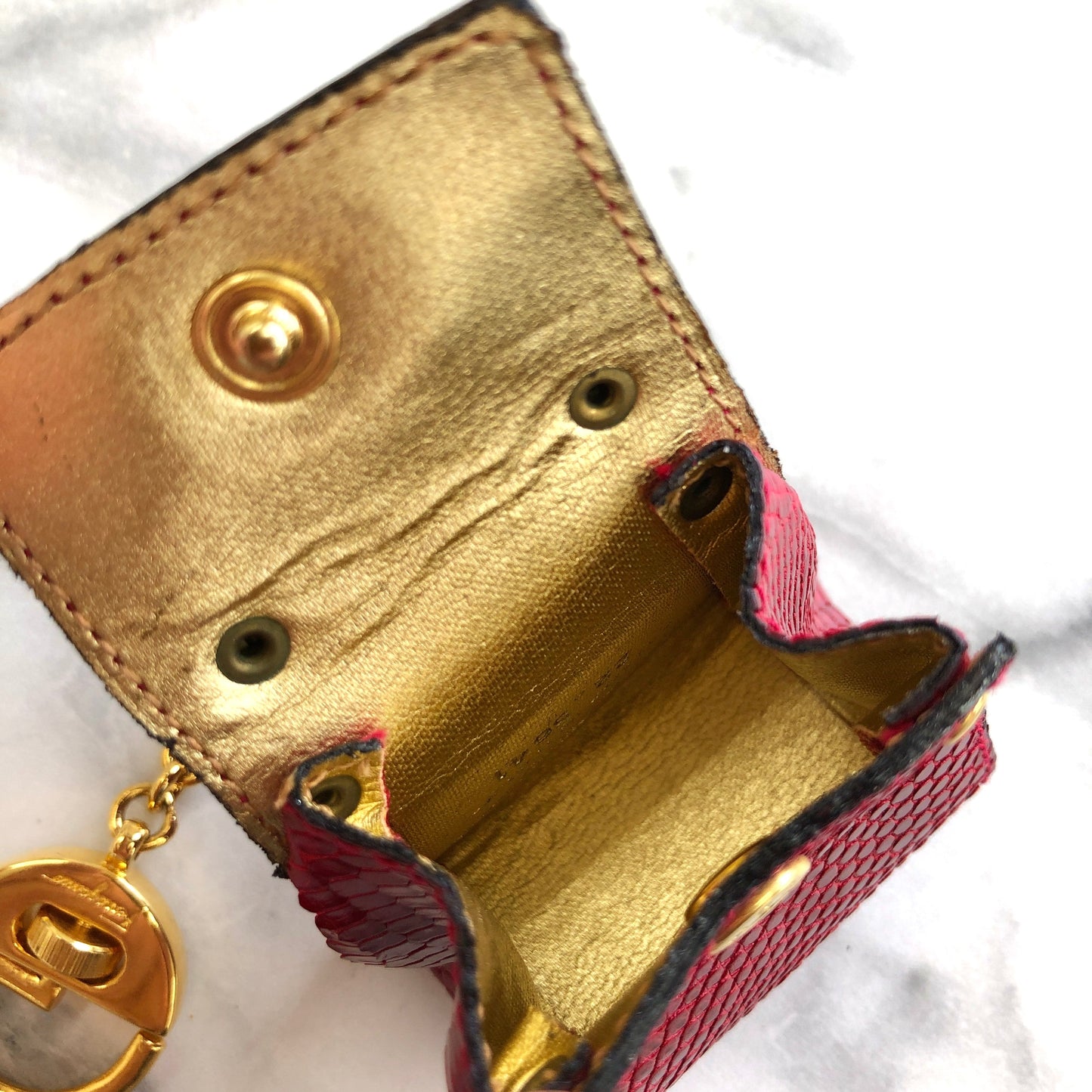 Salvatore Ferragamo Handbag type Bag charm Key chain Red Vintage Old c4an5z