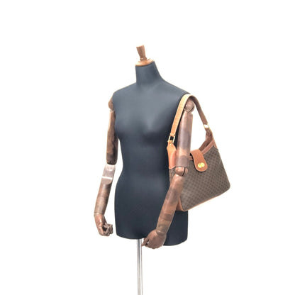 CELINE Macadam Blason Turn lock One handle Shoulder bag Hobo bag Brown Vintage Old CELINE yjpxgm