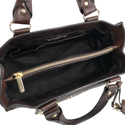 CELINE Horse Carriage Handbag Brown Vintage xsytb4