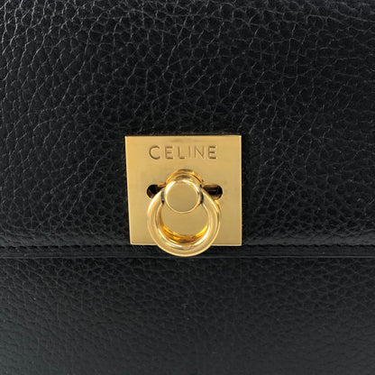 CELINE Gancini Shoulder bag Black Vintage 5hj33y