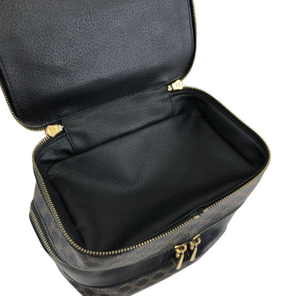 CELINE Macadam Handbag Vanity bag Black Vintage 3u4pwn