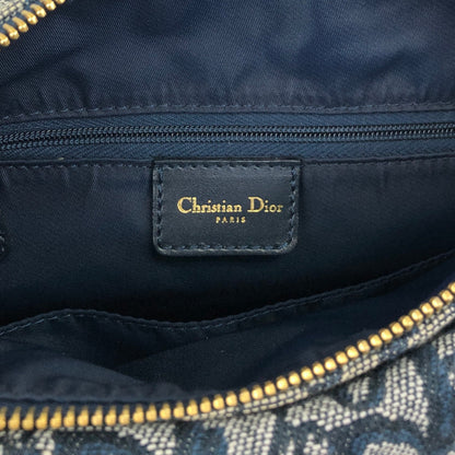 Christian Dior Trotter Small Boston bag Handbag Navy Vintage nt87zs