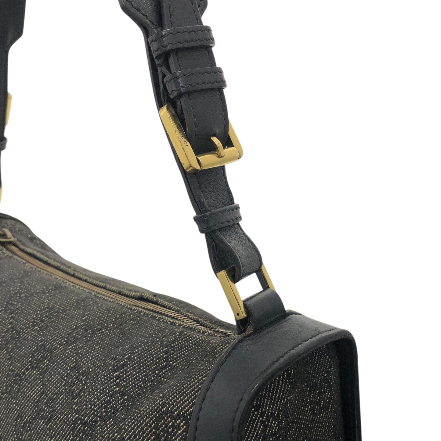 GUCCI GG Canvas Shoulder bag Black Vintage d88h44