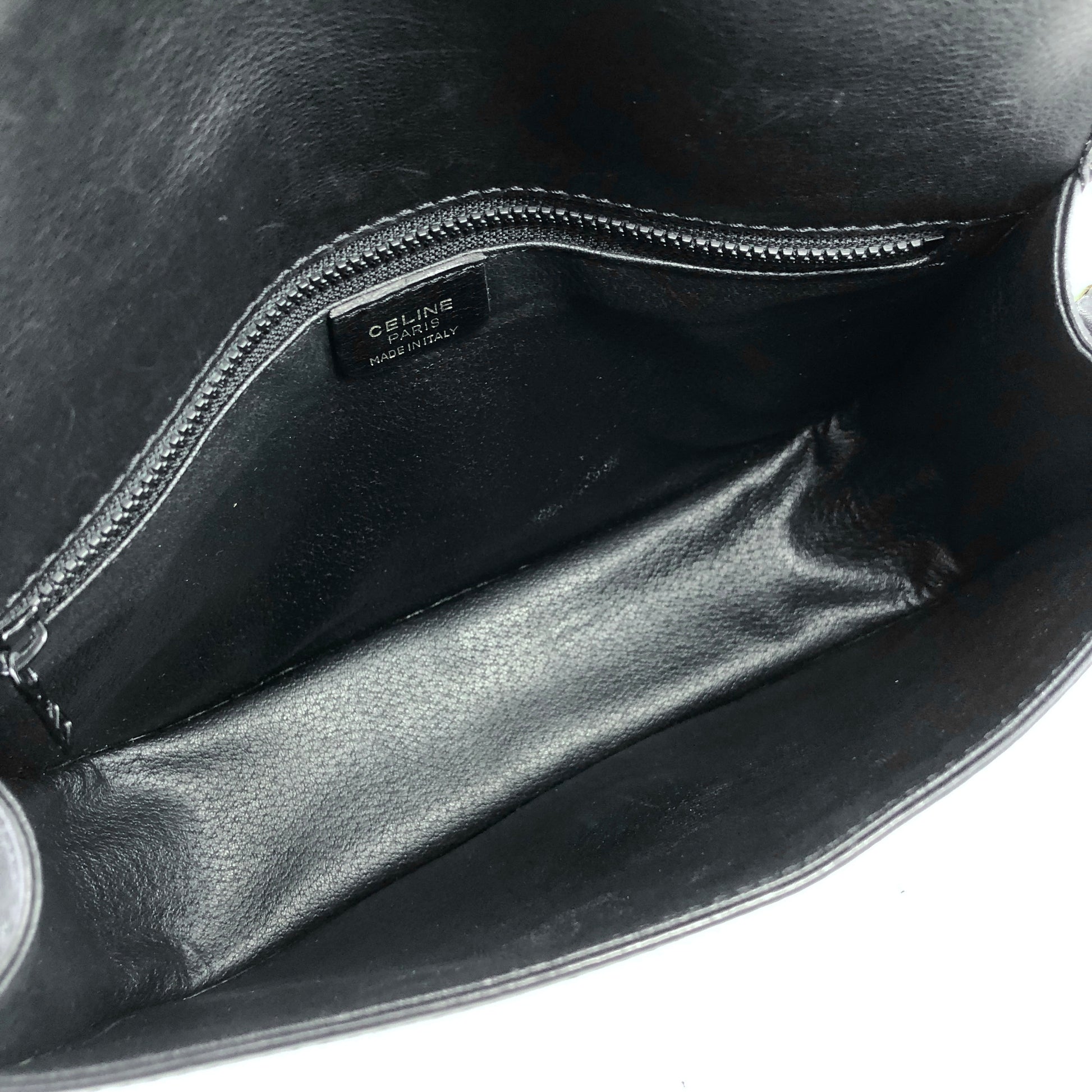 GUCCI Logo Leather Chain Crossbody Shoulder bag Black Vintage vypi6w