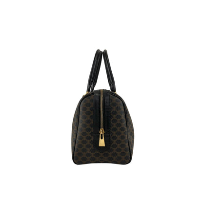 CELINE Macadam Blason Two-way Small Boston bag Shoulder bag Black Vintage xawpgz